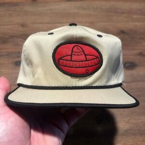 Vintage Lee Trevino 1976 Texace Tan Sombrero Patch‎ Rope Snapback Golf Hat Small